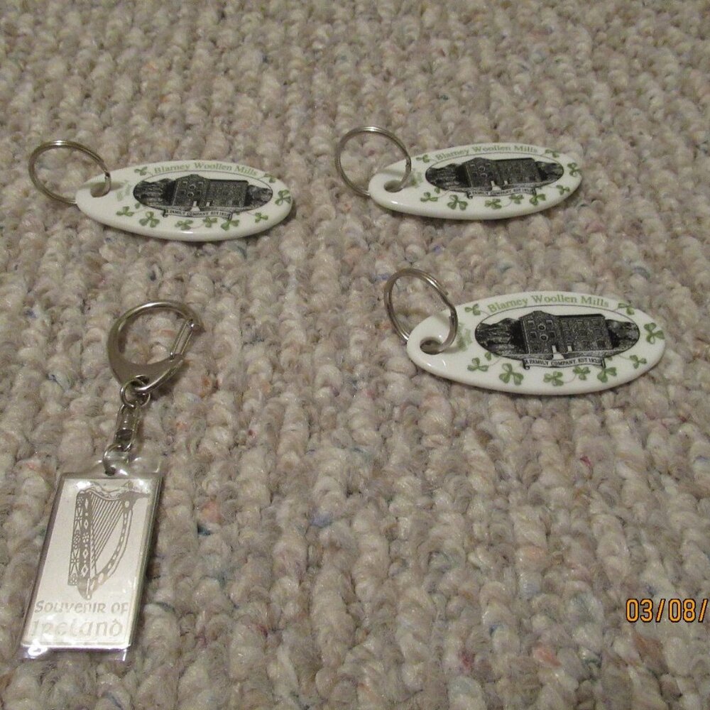 BRAND NEW Ireland Irish Royal Tara Bone China Keychains & Stainless Steel chain